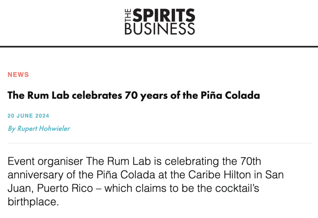 Featured in The Spirits Business